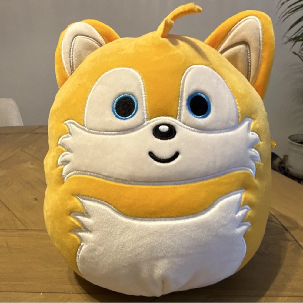 SEGA Sonic the Hedgehog Tails Plush Toy Fox Yellow White Stuffed Animal
